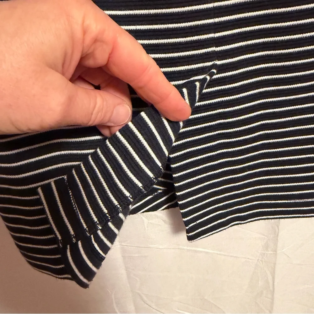 Banana Republic Black and‎ White Striped Pencil Skirt